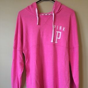 Thin PINK tunic length hoodie